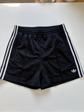 Adidas Originals Firebird Recycled Black Trefoil 3-Stripe Shorts size S